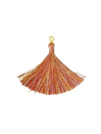 Decoratief flosje rood, wit & geel mix