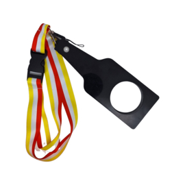 Bierdrager 6 stuks klik keycord rood/wit/geel*