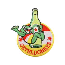 Kikker met bierfles