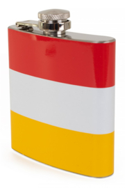 Veldflesje rood/wit/geel 6oz