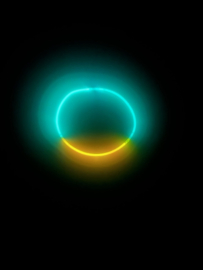 Glow in the dark ketting groen/oranje*