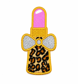 Lipstick roze met zilver glitter