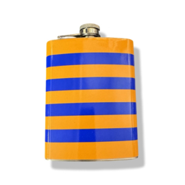 Veldfles gestreept blauw oranje Lampegat