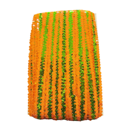 Paillettenband Oranje Groen Oranje (25m)