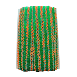 Paillettenband Golf Oranje Groen Golf Oranje (25meter)