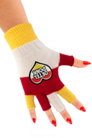 Oeteldonkse vingerloze handschoenen met hartje applicatie*
