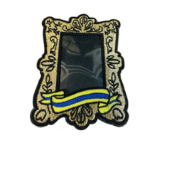 Fotolijstje goud luxe Blauw/geel