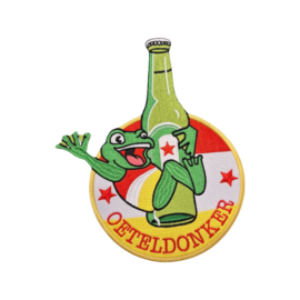Kikker met bierfles groot