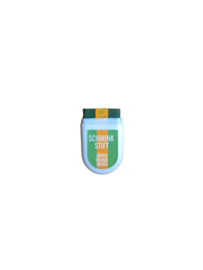 Schminkstift met brede strepen groen/oranje (klein)