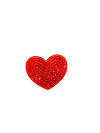 Pailletten hart rood