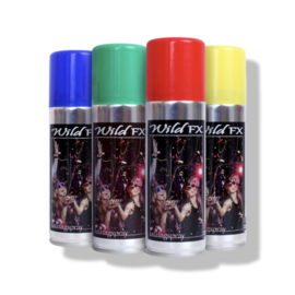 Serpentinespray display 4 kleuren 70 ml