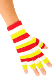 Oeteldonkse vingerloze handschoenen  smalle streep*