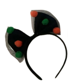 Diadeem Kruikenstad strik met pompoms