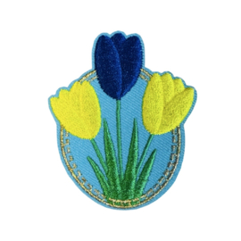 Tulpjes blauw/geel