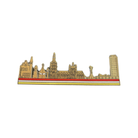Skyline goud rood, wit & gele lijn