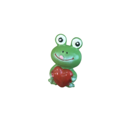 Kikker met hartje van klei