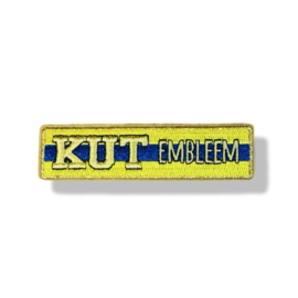 Kut embleem blauw/geel
