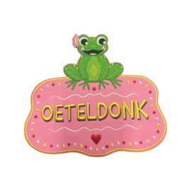 Rugembleem meisjes roze
