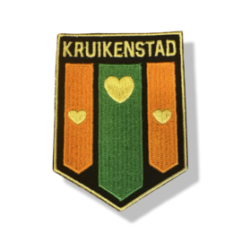 Schild met hartjes groen, oranje Kruikenstad