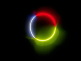 Glow in the dark ketting rood/wit/geel*