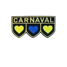 3 x Hartjes carnaval Blauw/geel