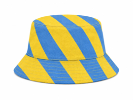 Vissershoedje (Bucket hat) blauw/geel