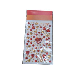 Face & body jewels mix oranje/rood Kielegat