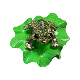 Broche kikker op blad