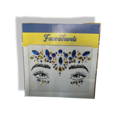Face & body jewels groot blauw geel