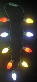 Led Bulb ketting rood/wit/geel*