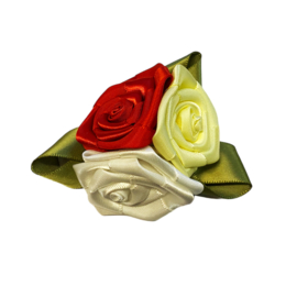 Speld roosjes rood, wit & geel
