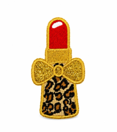 Lipstick rood met goud glitter