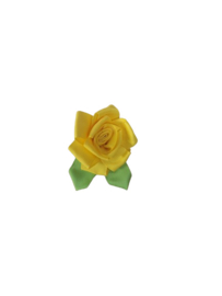 Decoratief roosje geel