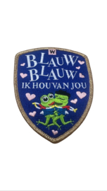 Schild Blauw, blauw....