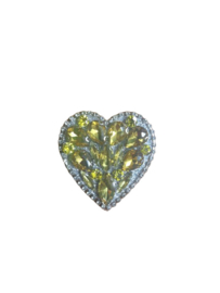 Geel hart met steentjes