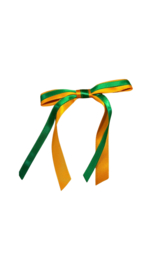 Strik speld groen oranje lint