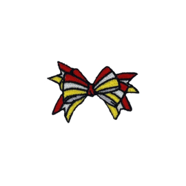 Embleem strikje rood wit geel