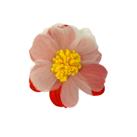 Bloem Decoratie Speld rood/wit/geel