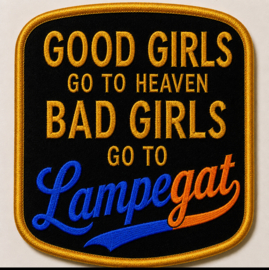 Embleem Good girls go to heaven Lampegat