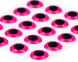 3D Epoxy eyes - fluo pink 7mm
