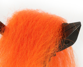Natural Pike Fur - hot orange