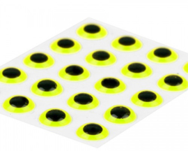 3D Epoxy eyes - fluo yellow 5mm