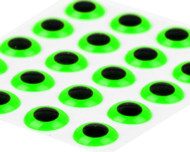3D Epoxy eyes - fluo green 7mm