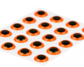 3D Epoxy eyes - fluo orange 5mm