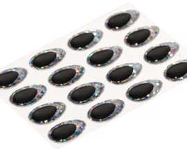 Teardrop - holo silver 15mm