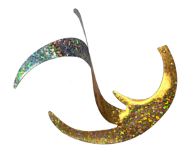 Pike Tail Tarragon XL - holographic gold/silver