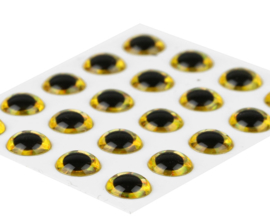 3D Epoxy eyes - holo gold 5mm