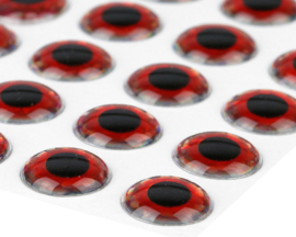 3D Epoxy eyes - holo red 9mm