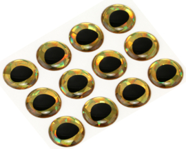 Fish eyes - rainbow gold holographic 15mm