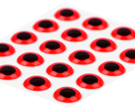 3D Epoxy eyes - fluo red 6mm